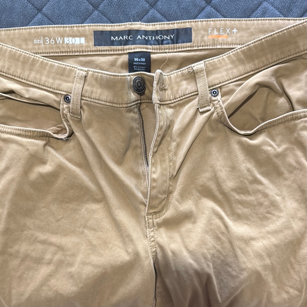 Marc Anthony Flex+ Khaki Trousers